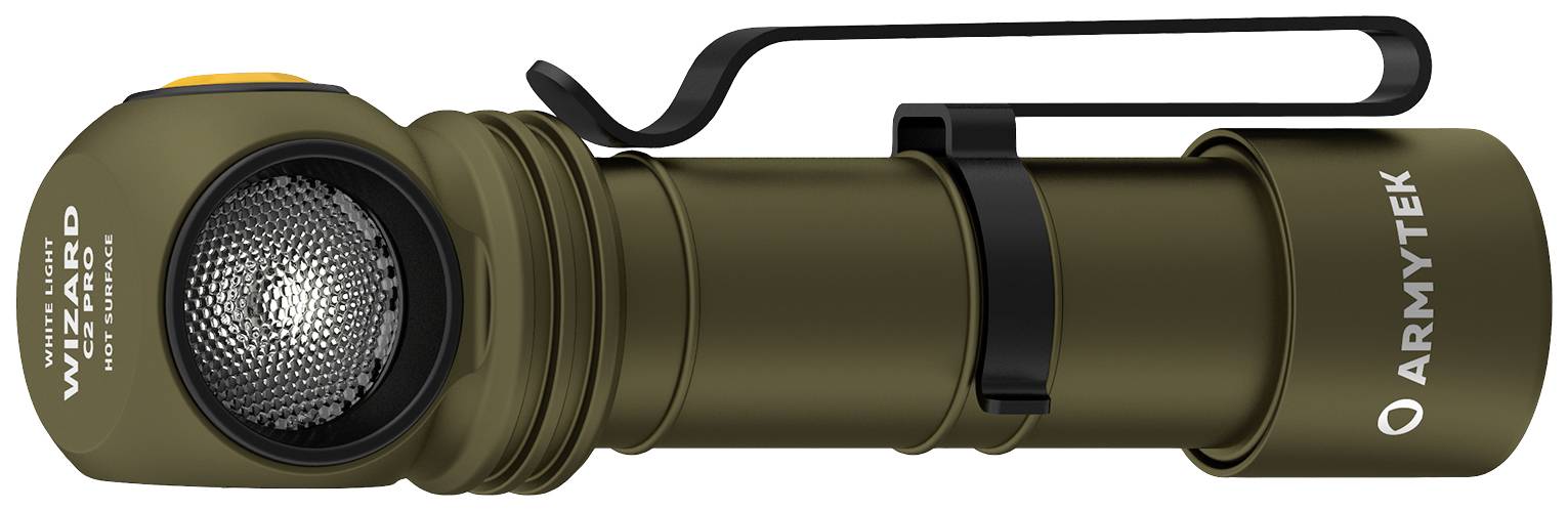 ArmyTek Wizard C2 Pro Olive White LED Lampe de poche avec clip ceinture à batterie 2500 lm 115 g