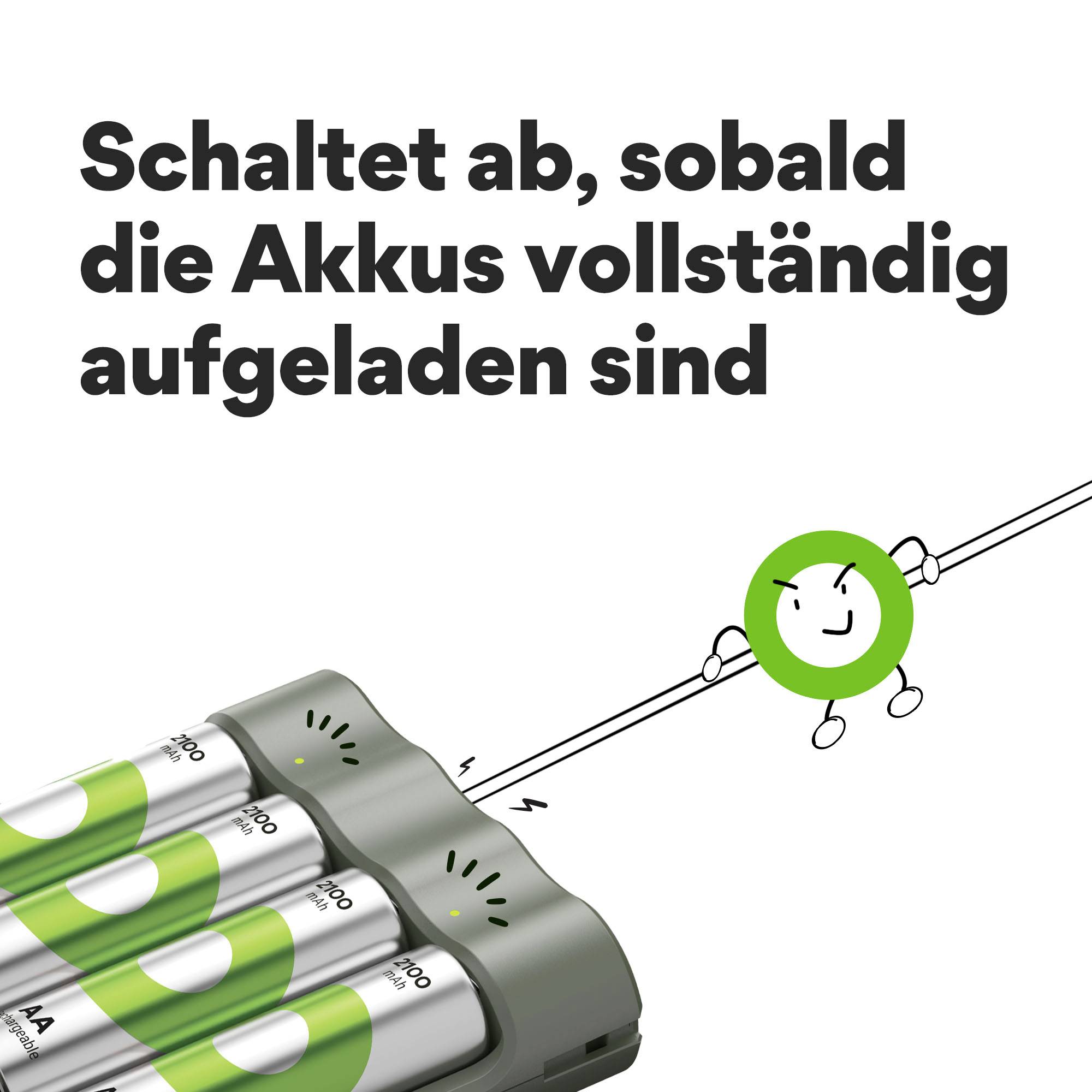 GP B441 Chargeur de piles rondes NiMH LR03 (AAA), LR6 (AA)