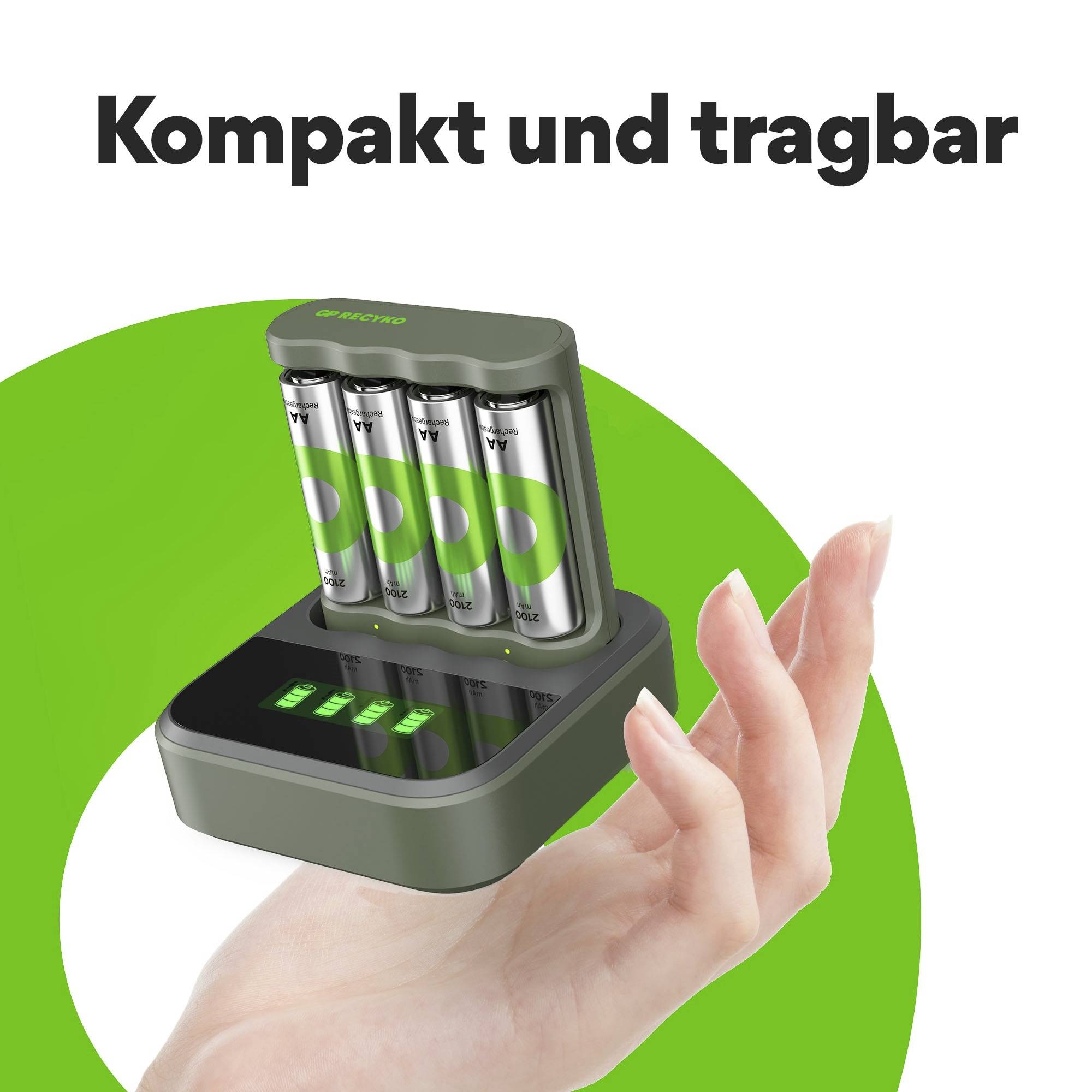 GP B441 Dockingstation Chargeur de piles rondes NiMH LR03 (AAA), LR6 (AA)