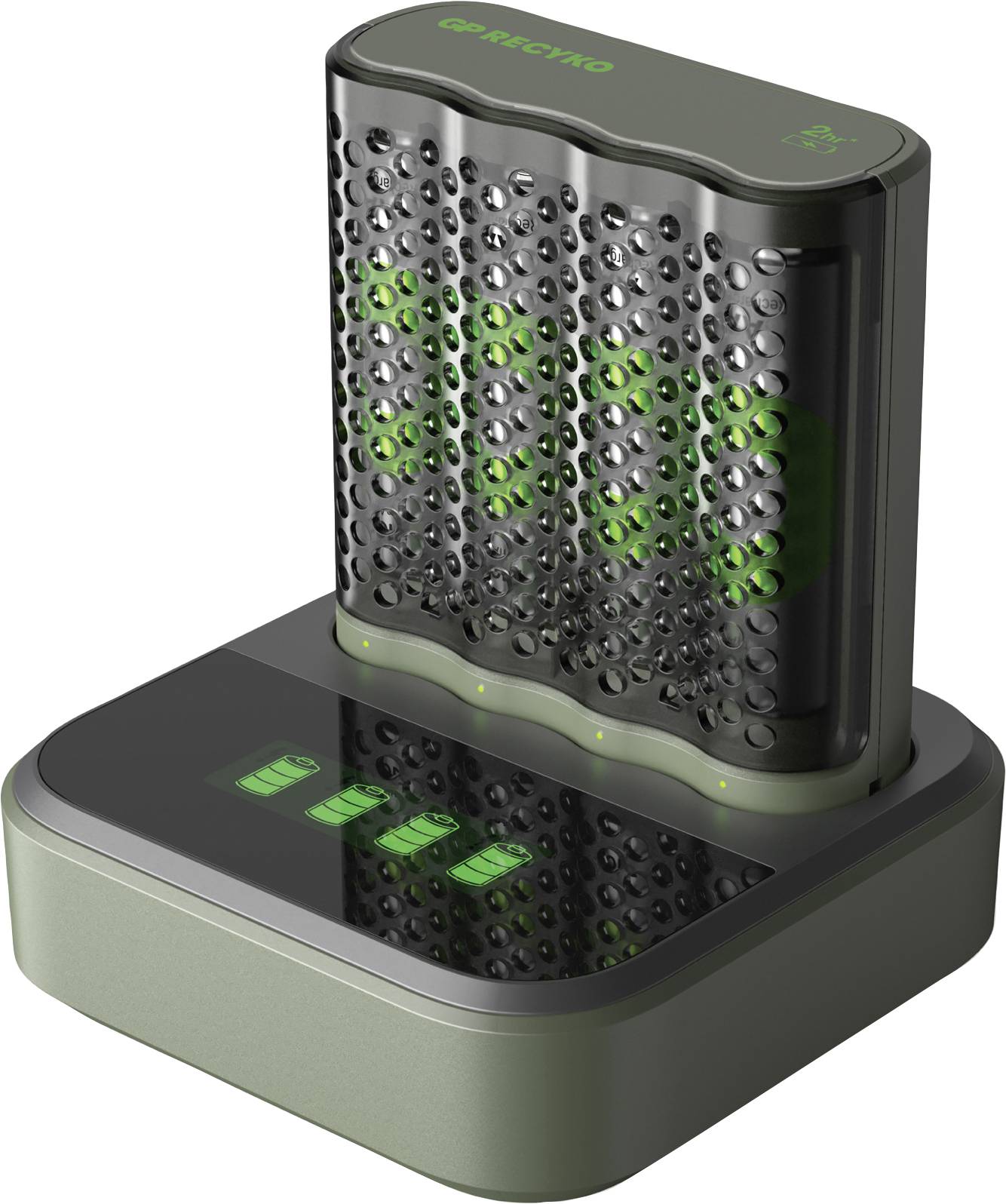 GP M452 Dockingstation Chargeur de piles rondes NiMH LR03 (AAA), LR6 (AA)