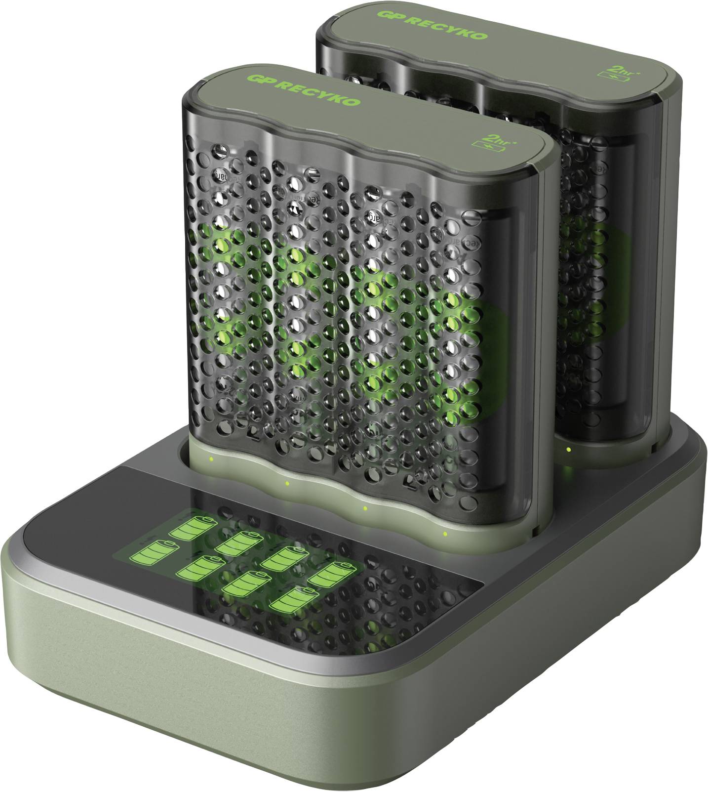 GP M452 Dockingstation Chargeur de piles rondes NiMH LR03 (AAA), LR6 (AA)