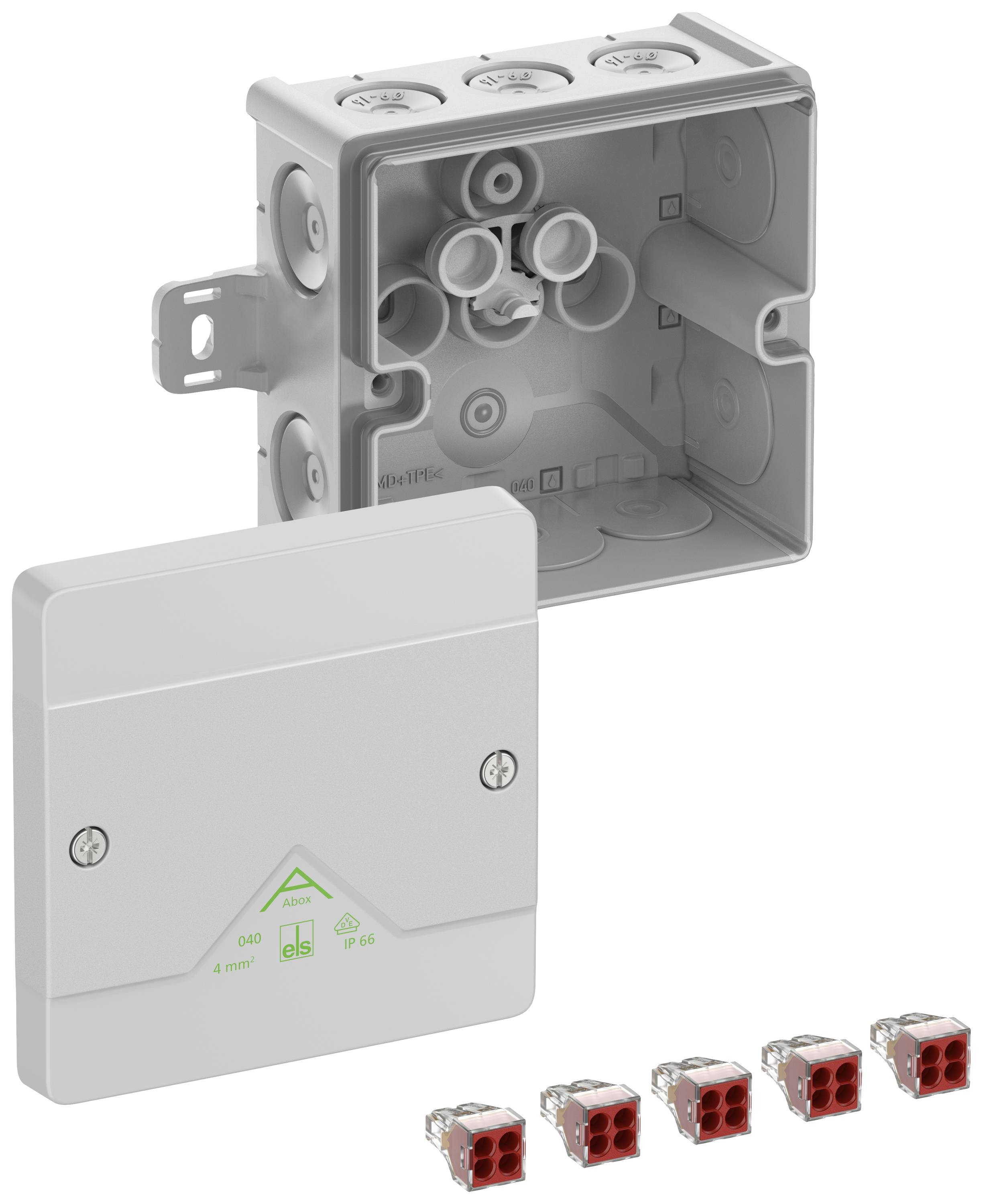 Spelsberg 80442101 Boîte de dérivation (L x l x H) 102 x 102 x 57 mm gris IP66 1 pc(s)