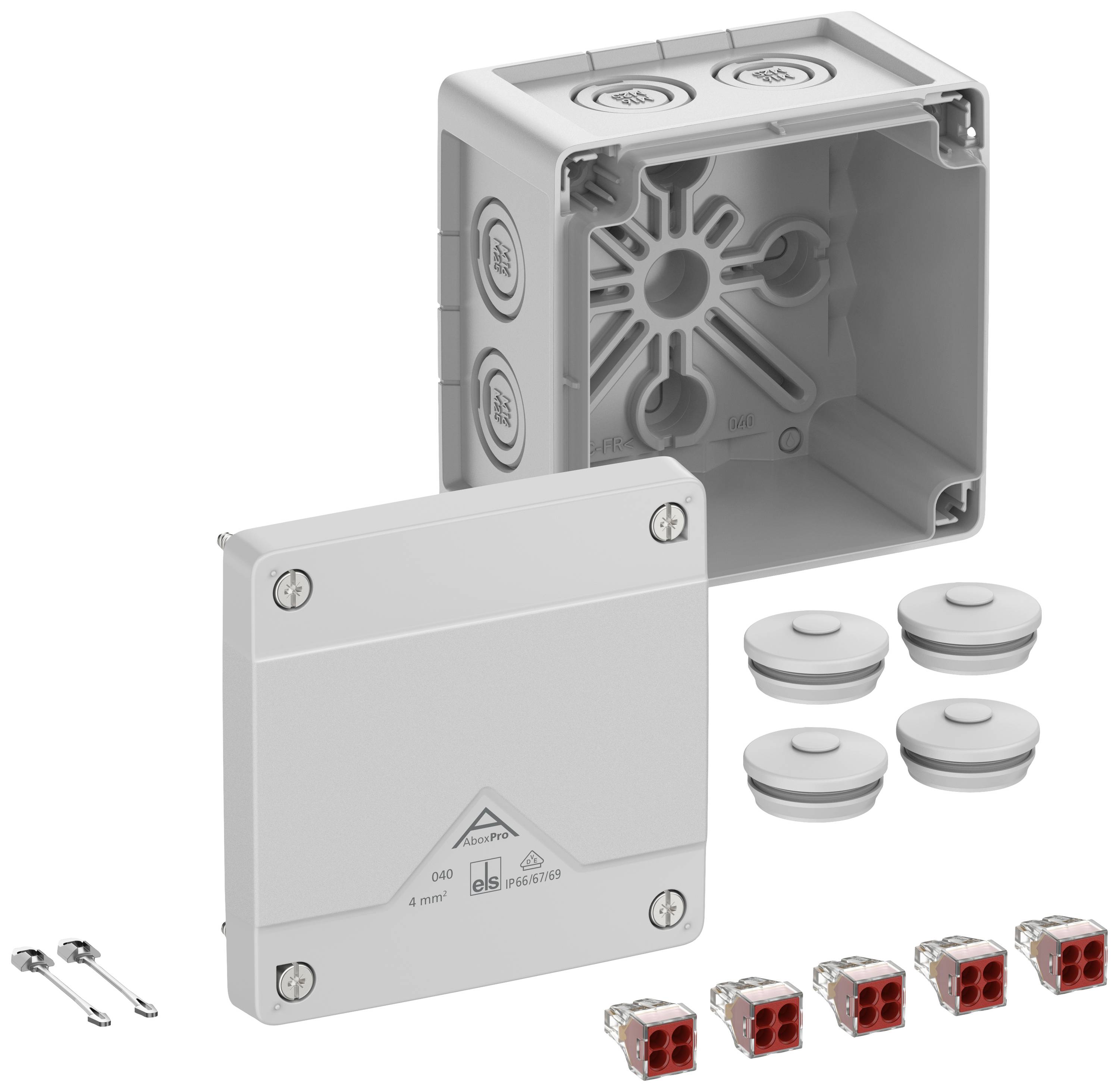 Spelsberg 40442001 Boîte de dérivation (L x l x H) 102 x 102 x 70 mm gris IP66, IP67, IP69 1 pc(s)