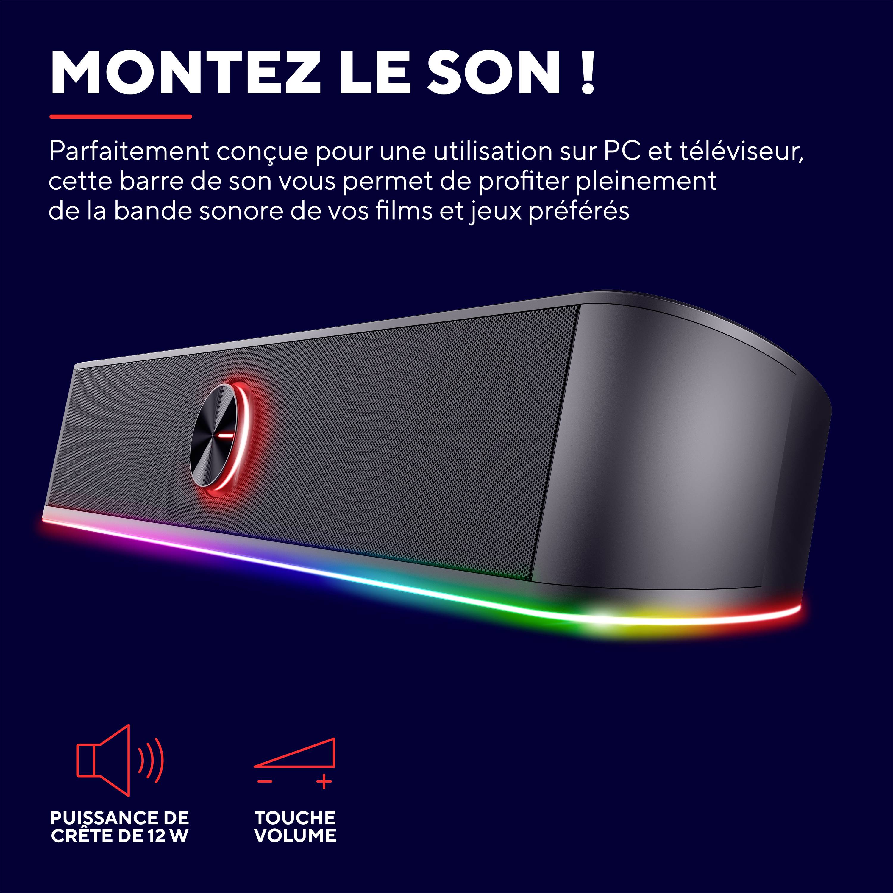 Trust GXT 619 Thorne Enceintes PC USB 6 W noir