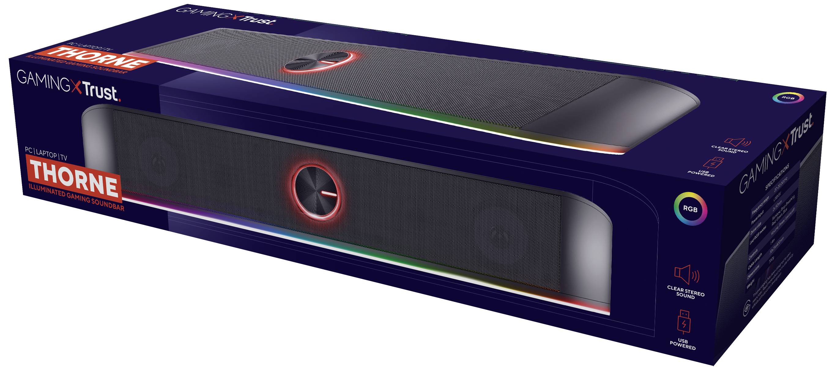 Trust GXT 619 Thorne Enceintes PC USB 6 W noir