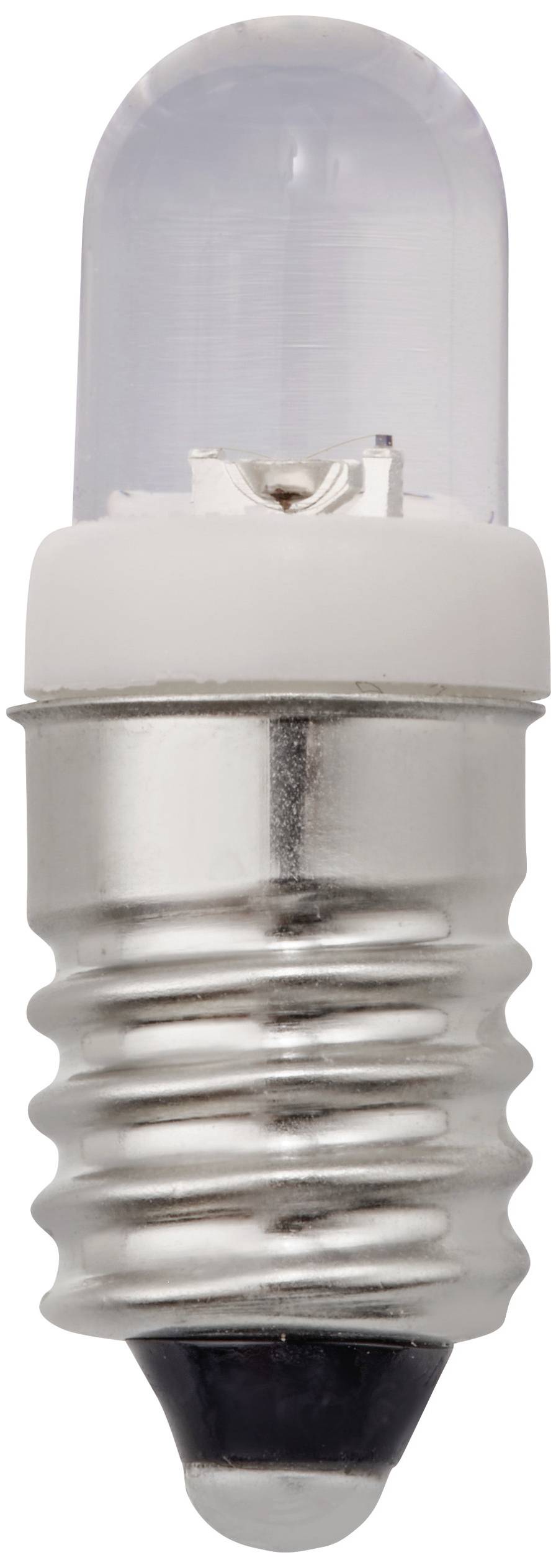 Une petite ampoule LED avec culot E14, argentée et transparente, adaptée aux appareils ou applications d'éclairage spécifiques.