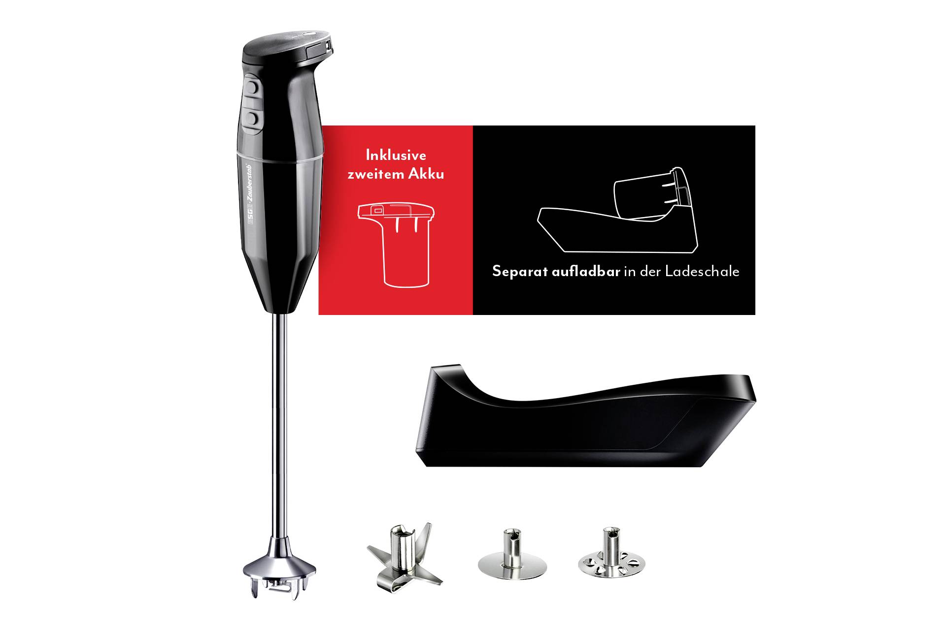 ESGE Cordless Pro Mixeur plongeant 200 W noir