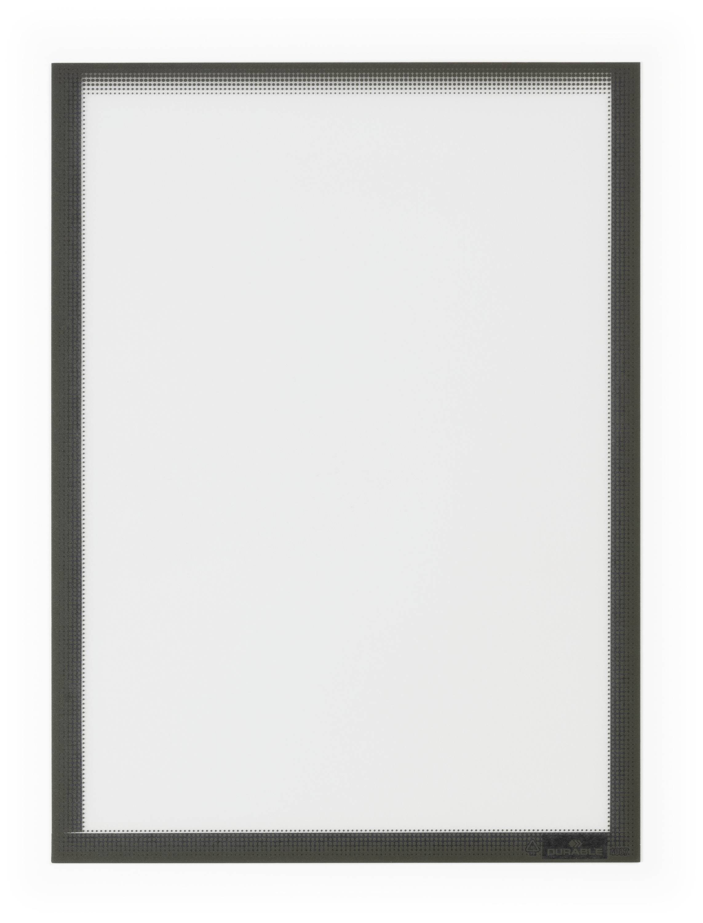 Un cadre photo rectangulaire vide avec une bordure noire sur un fond blanc.