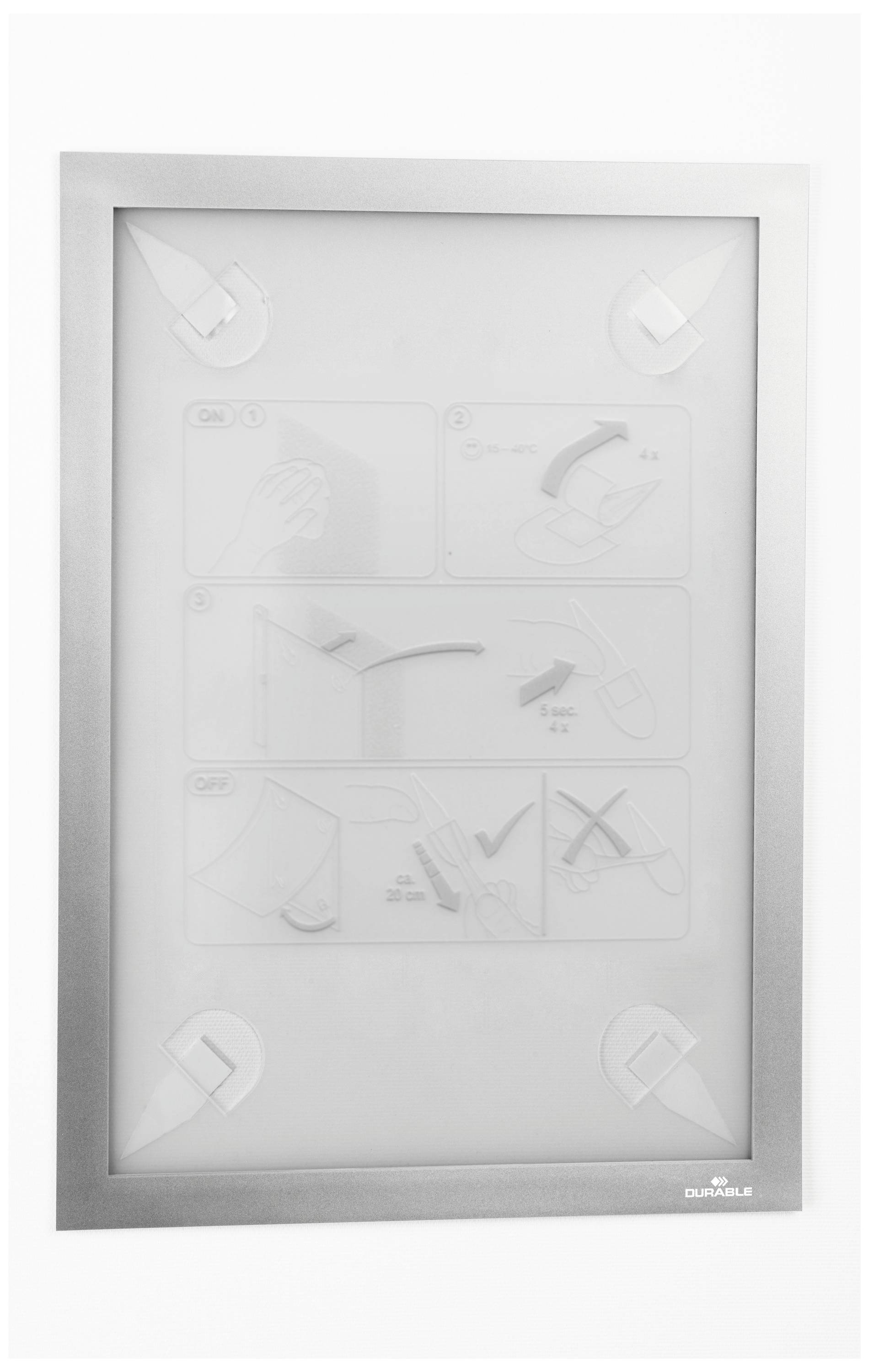Durable 484323 Porte-document argent (l x H) 236 mm x 323 mm DIN A4 vertical, DIN A4 horizontal