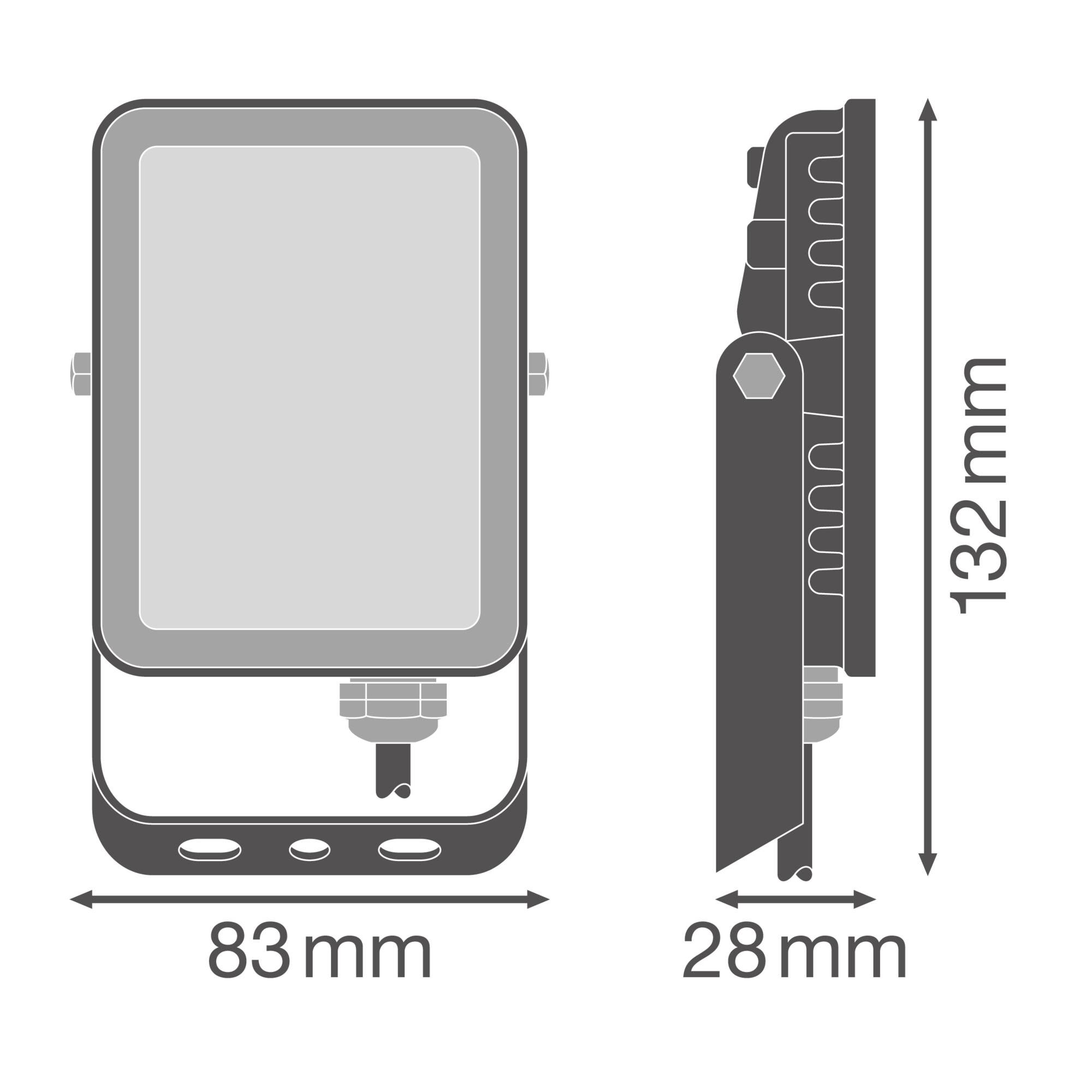 LEDVANCE FL Essential 4058075767911 Projecteur d'éclairage LED 10 W Couleur d'éclairage (ampoule LED): blanc chaud