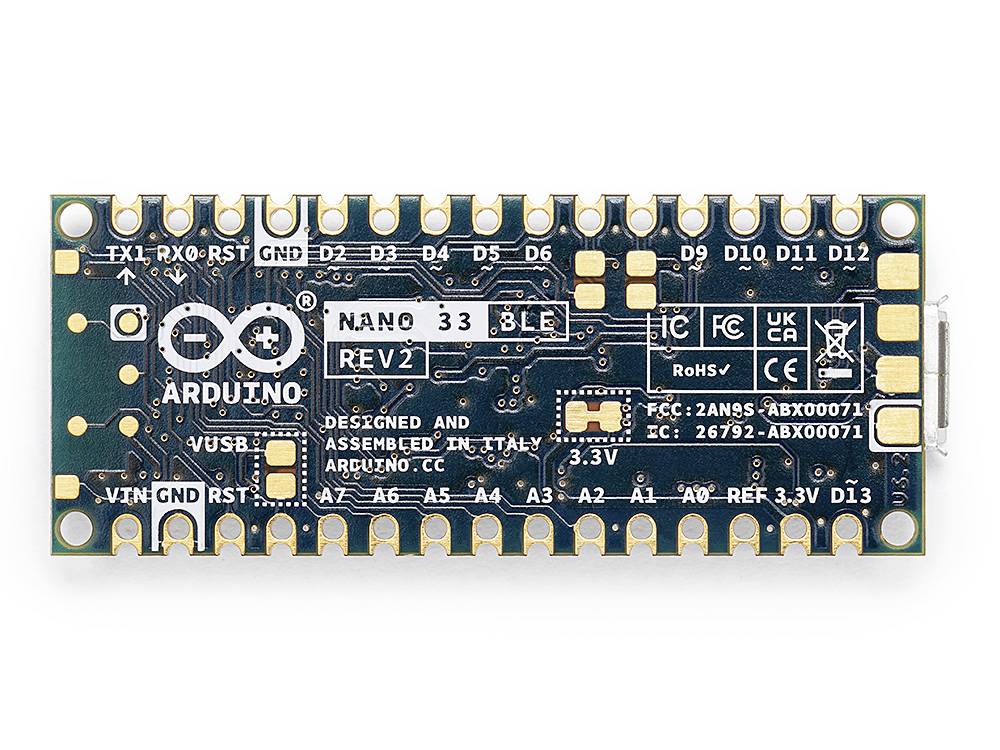 Arduino ABX00071 Carte Nano 33 BLE Rev2 Nano ARM® Cortex®-M4