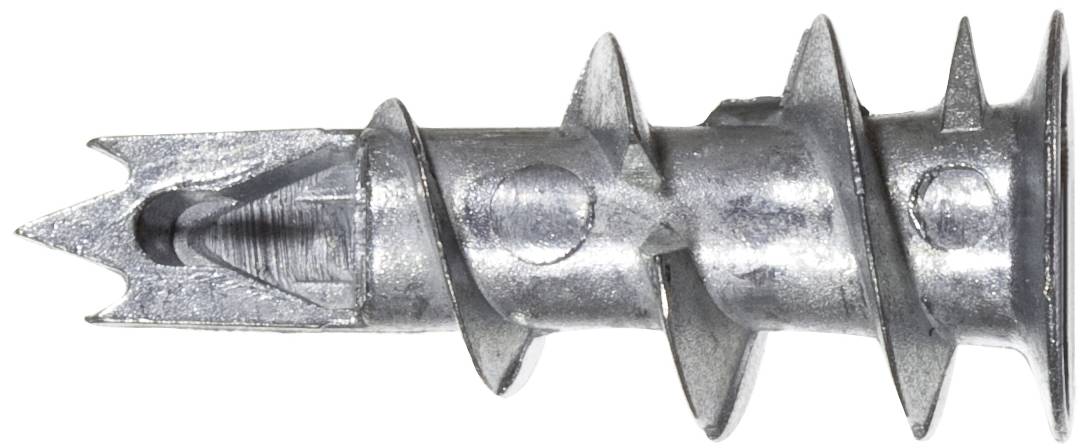 Vis métallique à pointe acérée et forme spiralée, adaptée pour la fixation dans des matériaux durs.