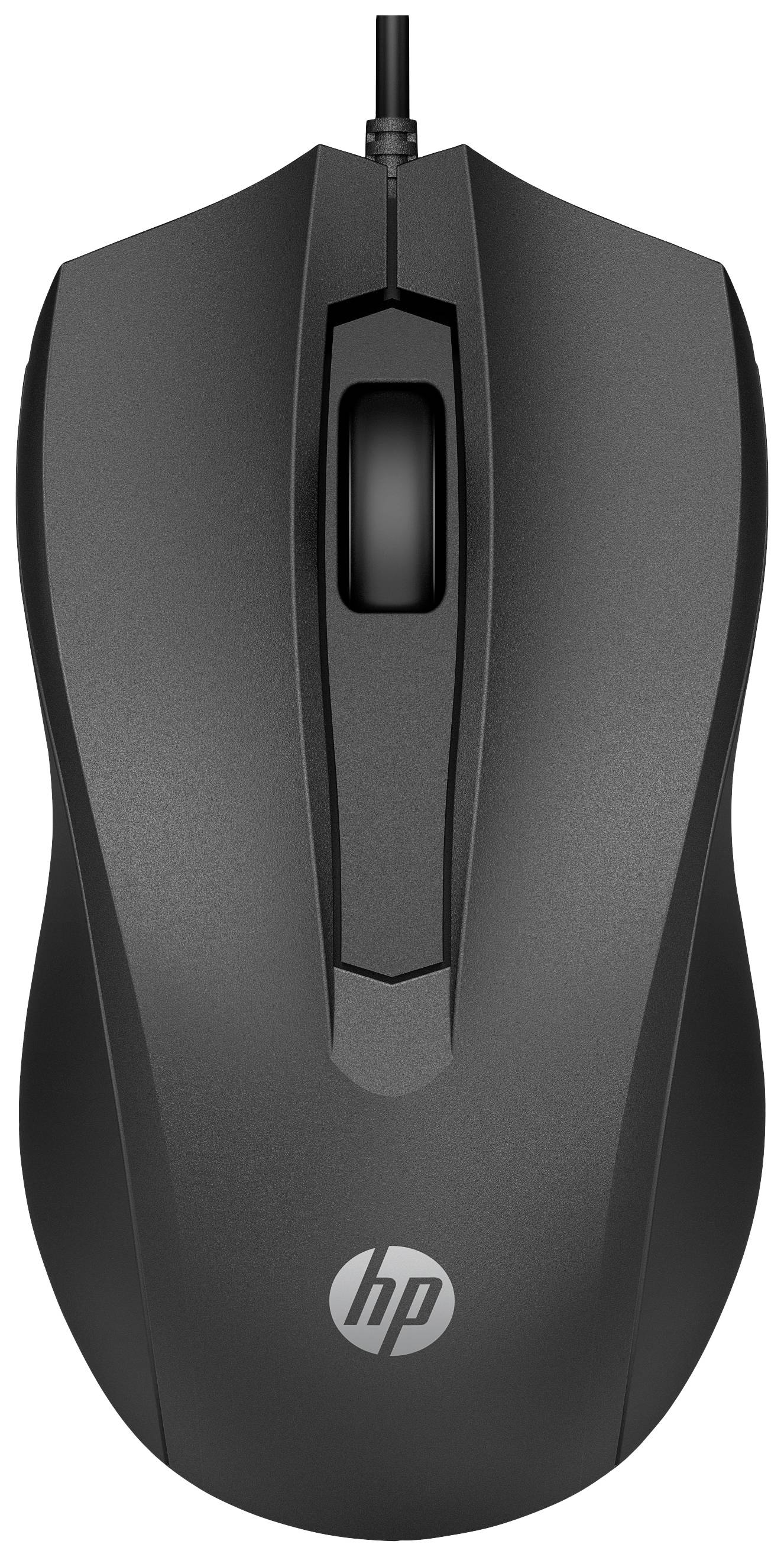 HP 100 Souris filaire optique noir 3 Boutons 1600 dpi