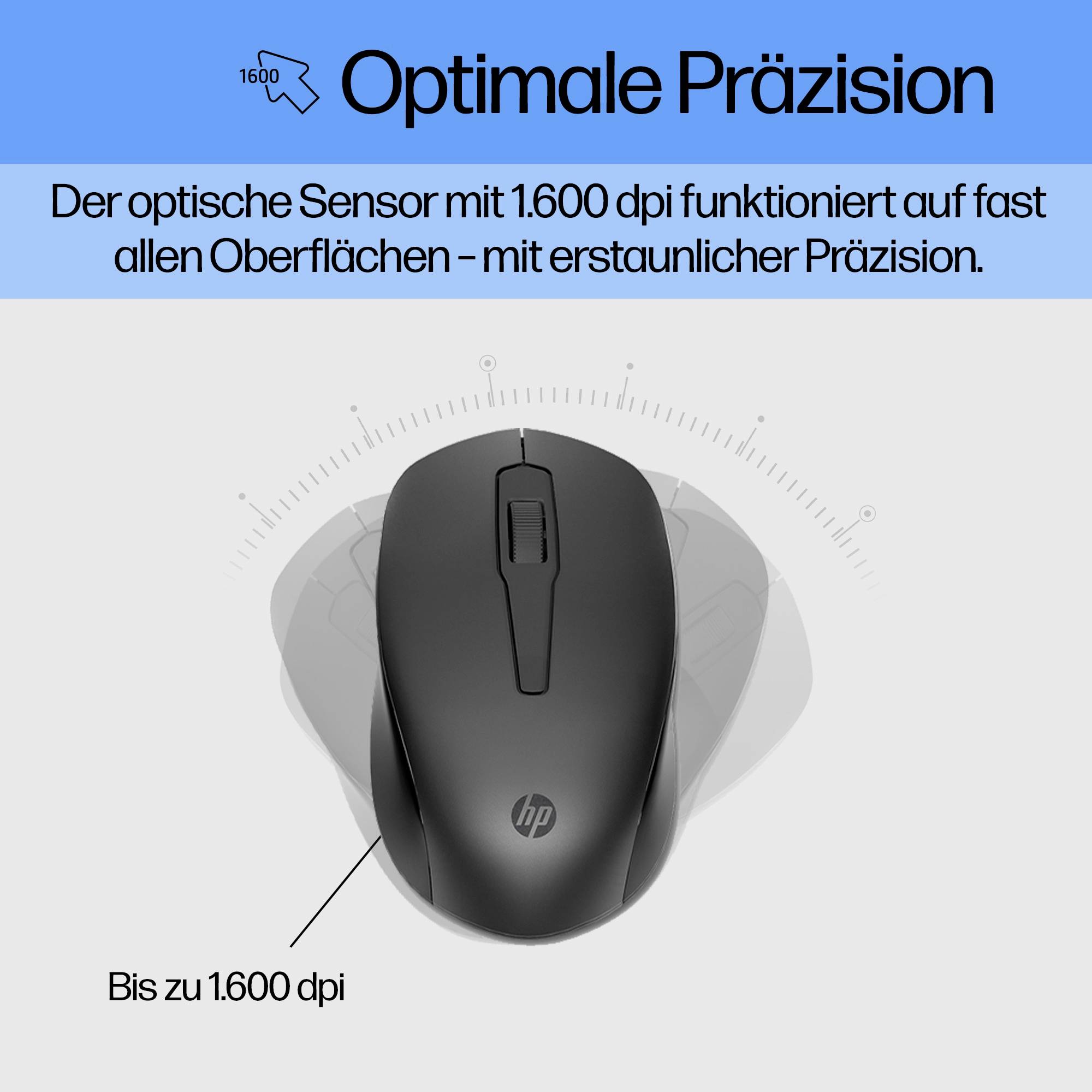 HP 330 sans fil Kit souris + clavier allemand, QWERTZ noir