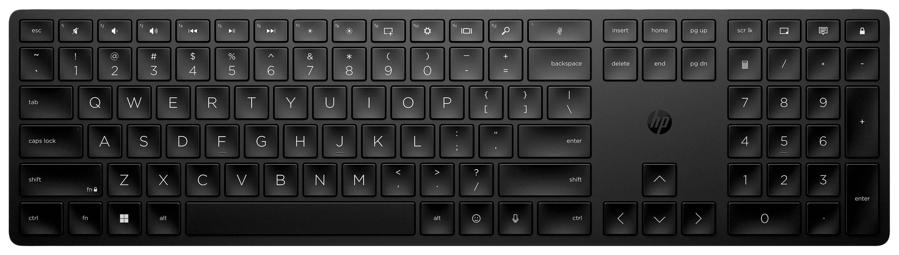 HP 450 sans fil Clavier allemand, QWERTZ noir