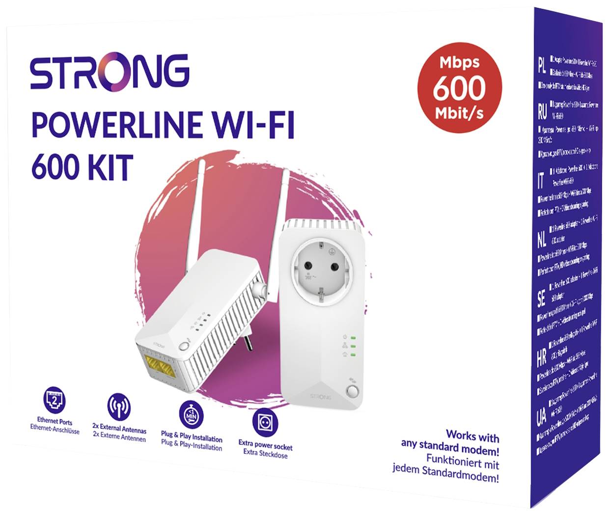 Strong Powerline Kit de démarrage CPL POWERLWF600DUOEUV2