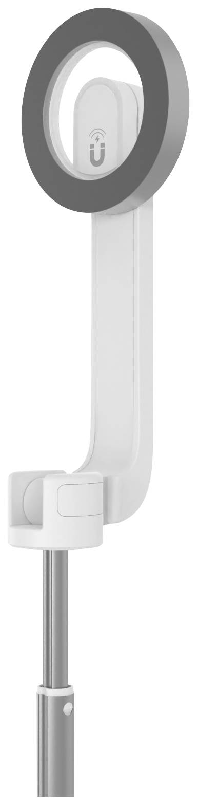 FIXED FIXSN-M-WH Perche à selfie blanc Bluetooth, avec pied