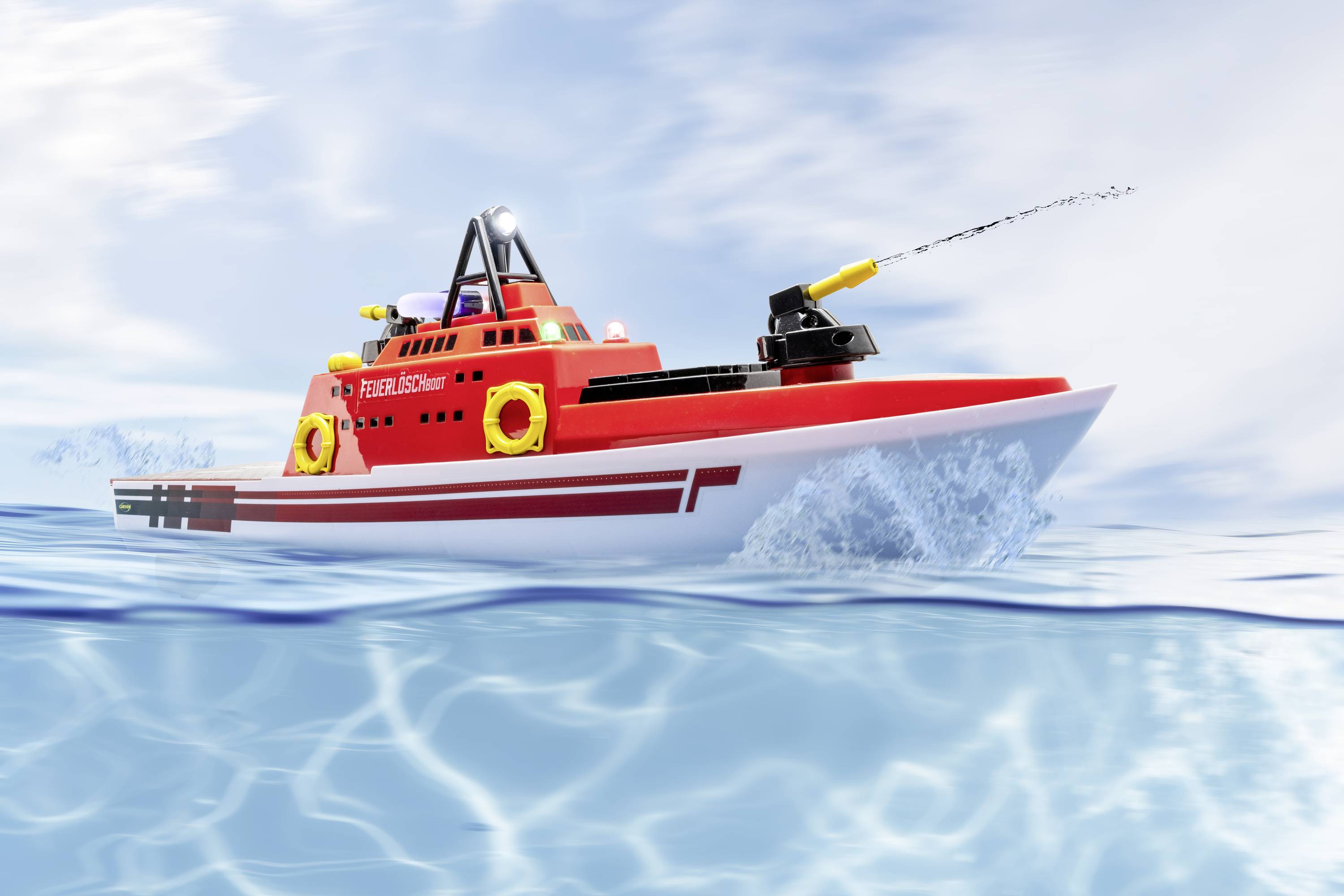 Carson Modellsport Bateau de pompier Bateau RC à moteur prêt à fonctionner (RtR) 560 mm