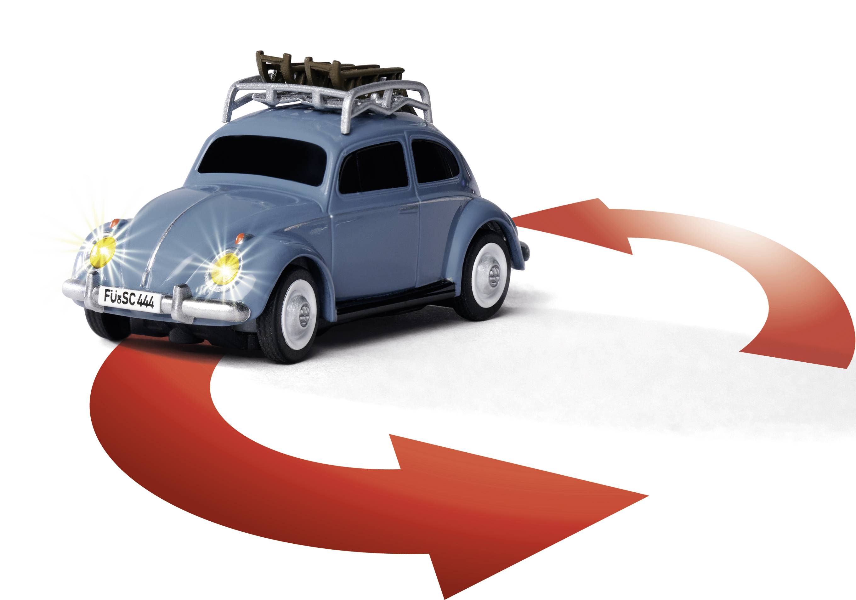 Carson Modellsport 500504149 VW Käfer Wintersport 1:87 Auto RC électrique Voiture de tourisme