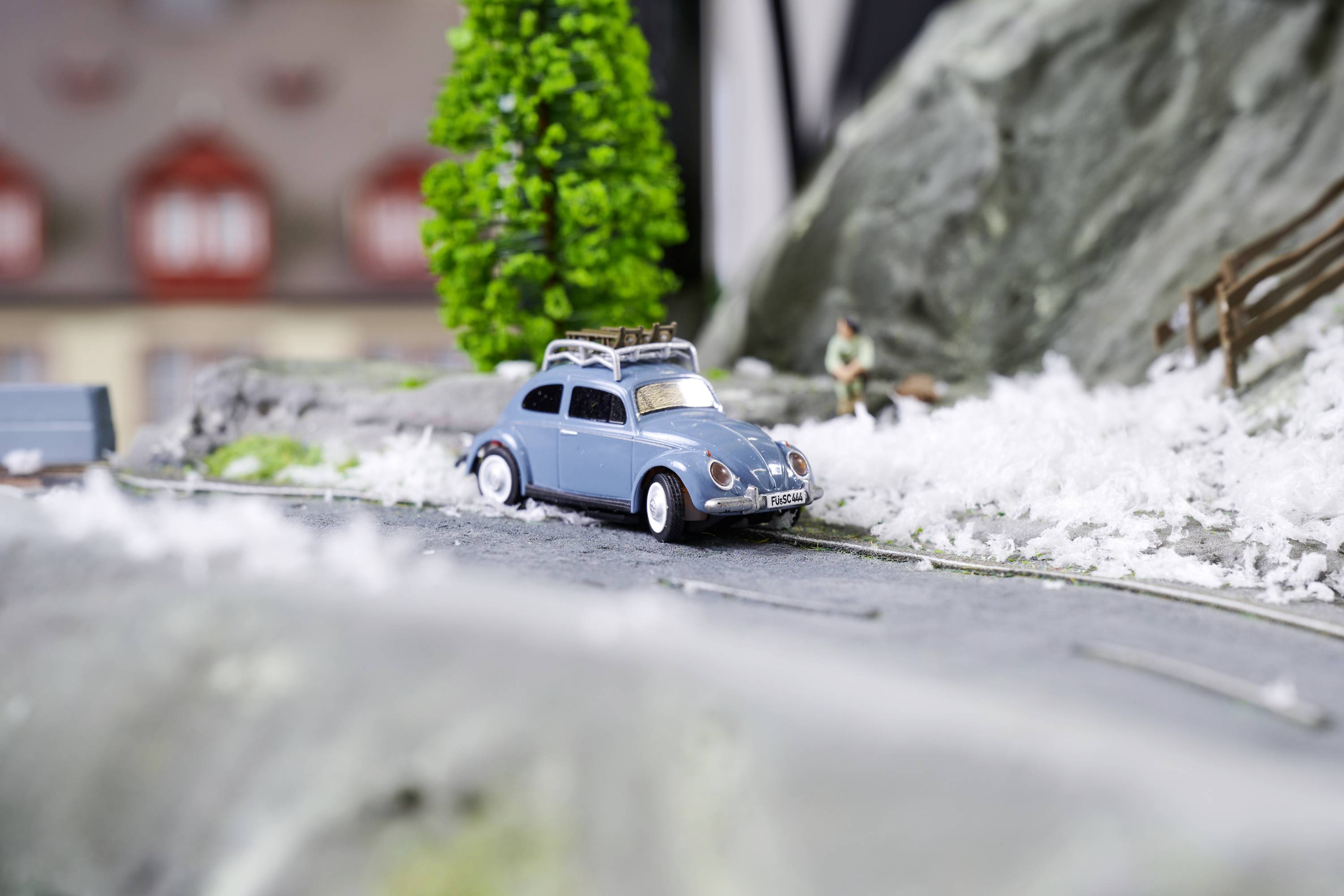 Carson Modellsport 500504149 VW Käfer Wintersport 1:87 Auto RC électrique Voiture de tourisme