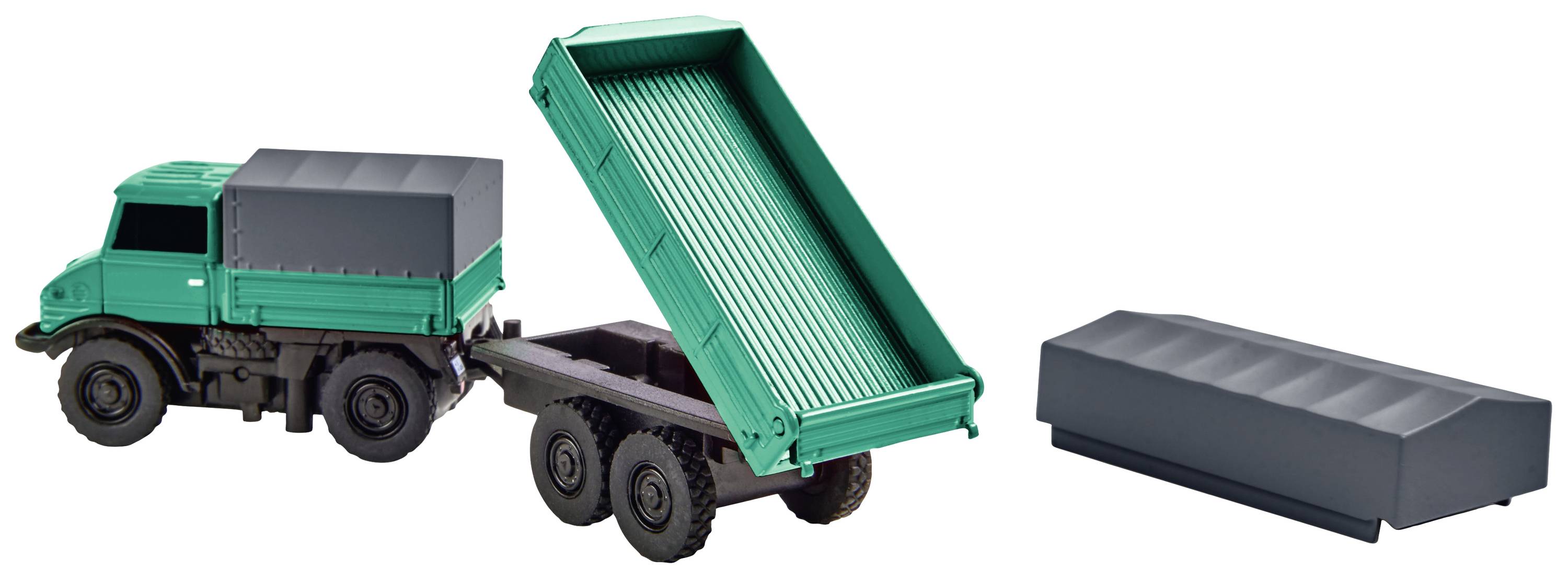 Carson Modellsport 500504165 MB Unimog Forst mit Hänger 1:87 Camion RC électrique Voiture de tourisme