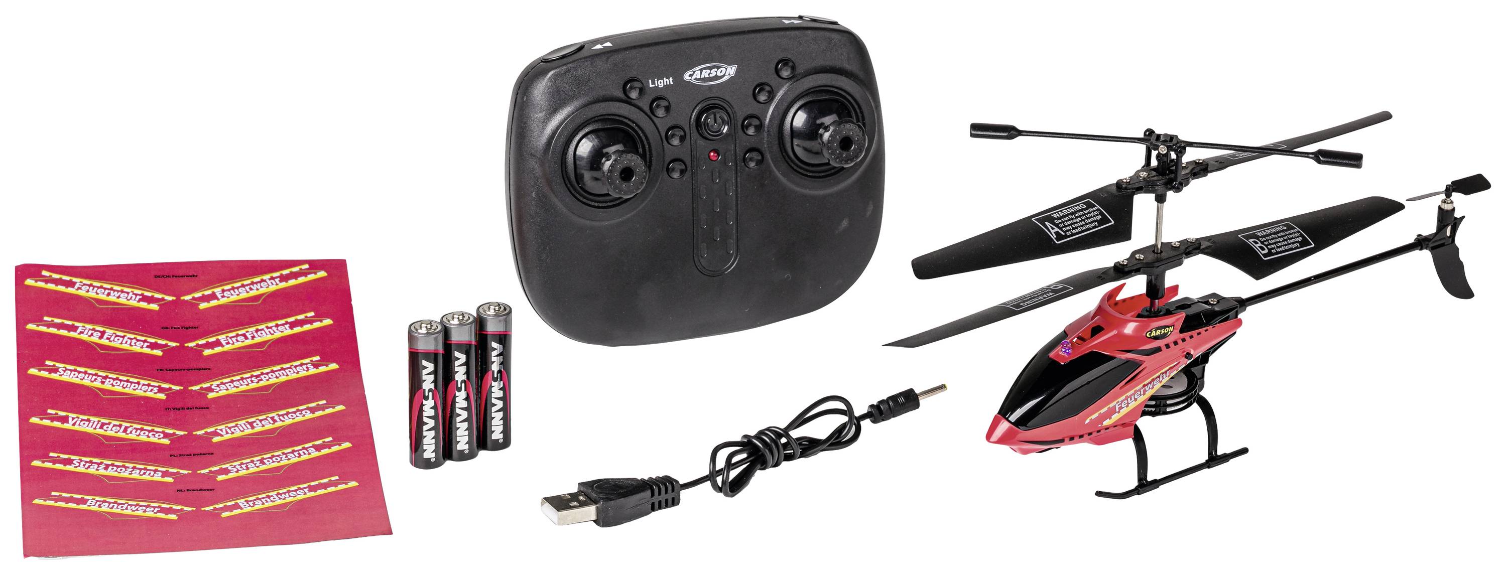 Carson Modellsport Fire Fighter Tyrann 230 Hélicoptère RC débutant prêt à voler (RtF)