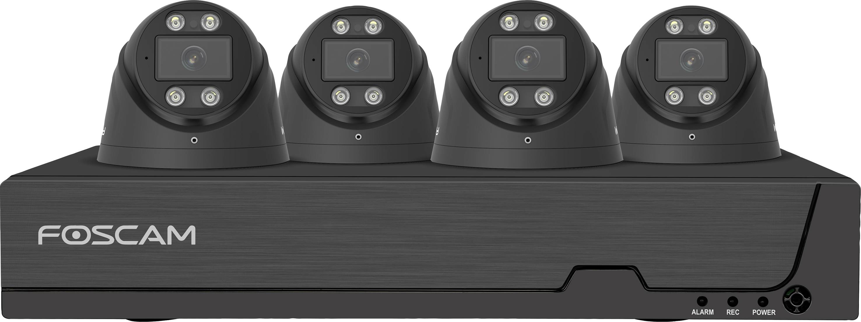 Foscam FNA108E-T4-2T black Ethernet IP-Set pour caméra de surveillance8 canauxavec 4 caméras3840 x 2160 pixels