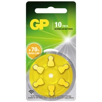 GP Pile pour appareil auditif ZA 10 1.4 V 6 pc(s) zinc-air PR70 GP Pile pour appareil auditif ZA 10 1.4 V 6 pc(s) zinc-air PR70