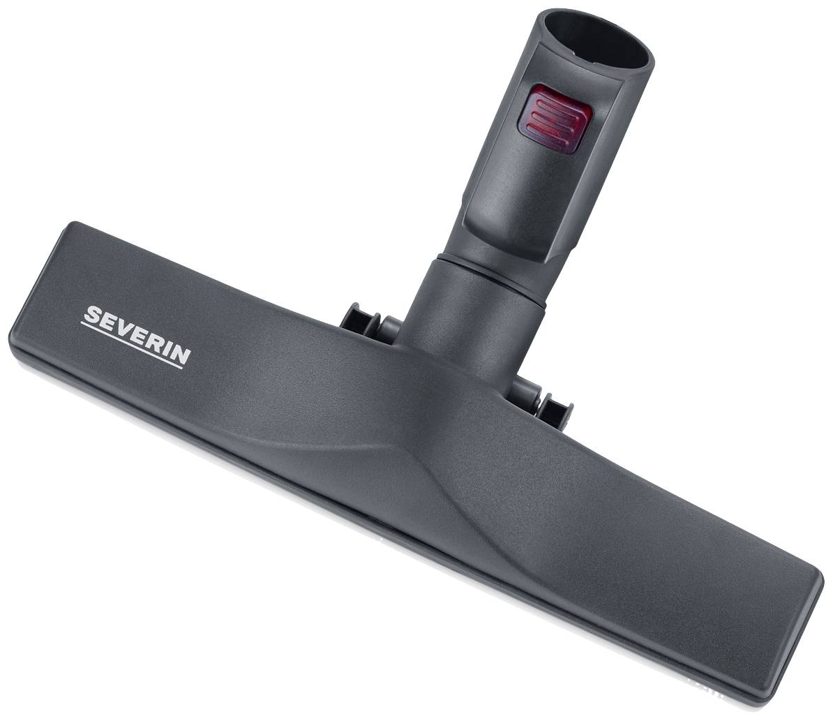Embout d'aspirateur de Severin, noir avec bouton rouge, adapté à différents types de sols.