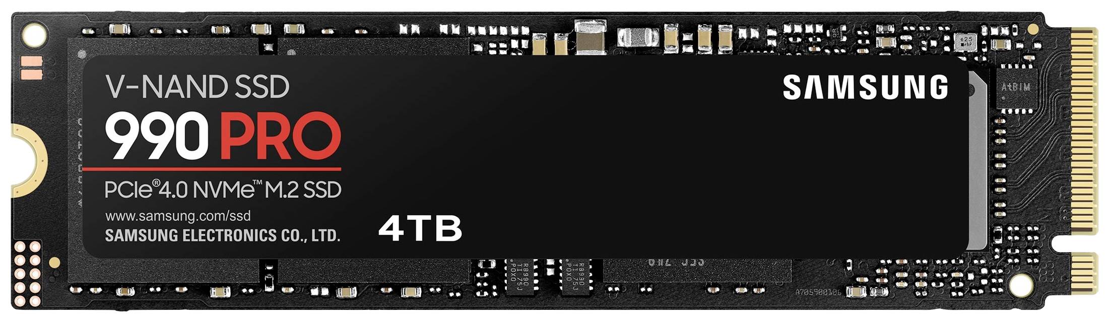 Samsung 990 PRO 4 TB SSD interne NVMe/PCIe M.2 PCIe NVMe 4.0 x4 au détail MZ-V9P4T0BW