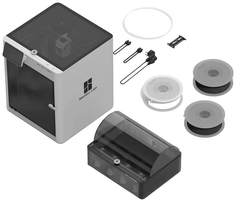 Imprimante 3D BambuLab X1 Carbon Combo avec logiciel, caméra intégrée, Banc d'impression chauffant, avec filament