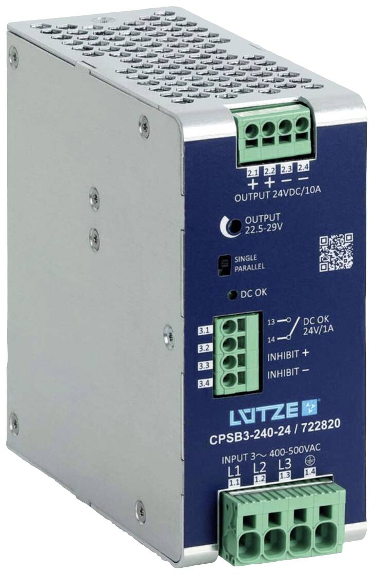 Lütze 722820 Alimentation à découpage 24 V/DC 10 A 240 W Contenu 1 pc(s)