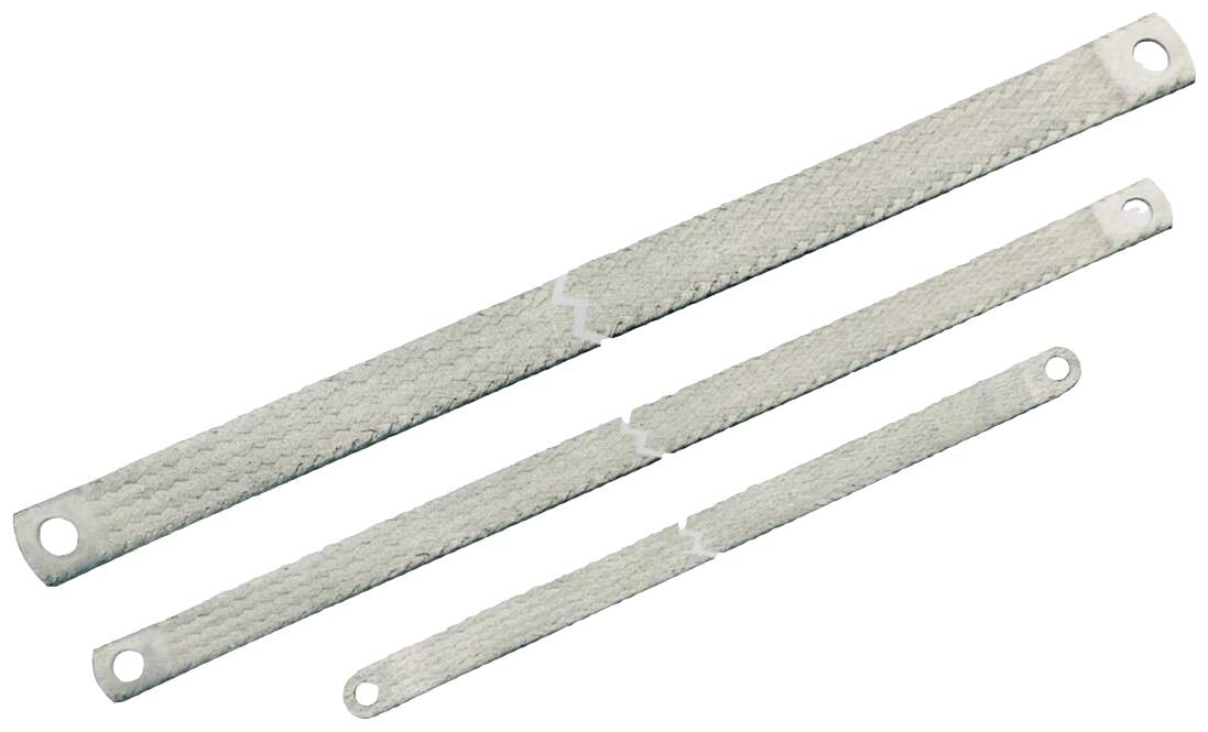 Bande plate, tresse en cuivre, étamé, fil unique Cu ETP UNI 5649-71, similaire à DIN 72333 346123.0010 Lütze Contenu: 10 pc(s)