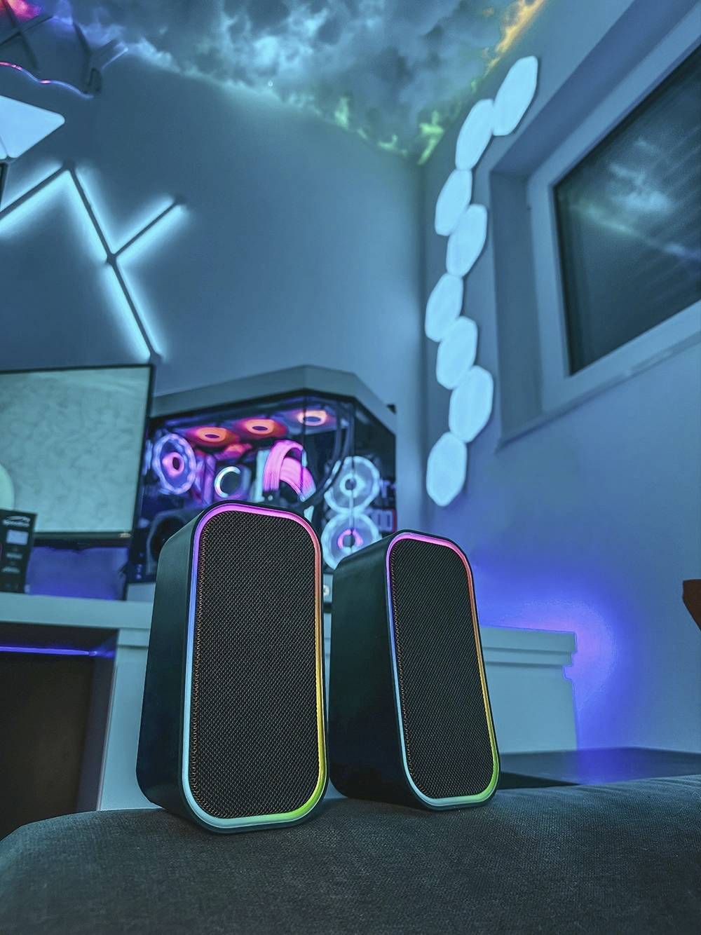 SpeedLink TOKEN Enceintes PC Bluetooth, filaire 6 W noir, RVB