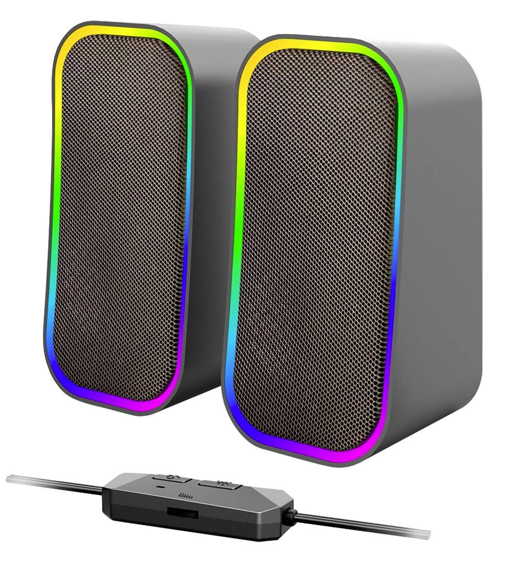 SpeedLink TOKEN Enceintes PC Bluetooth, filaire 6 W noir, RVB