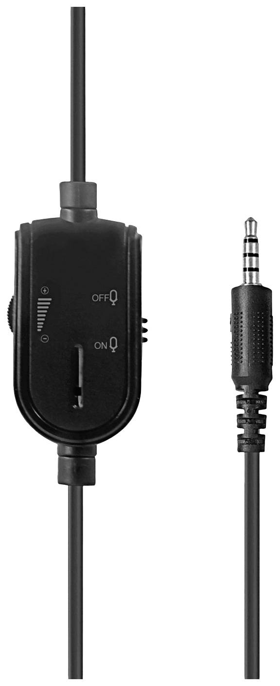 Micro-casque supra-auriculaire SpeedLink METIS filaire Stereo noir micro-casque, volume réglable, mise en sourdine du microphone