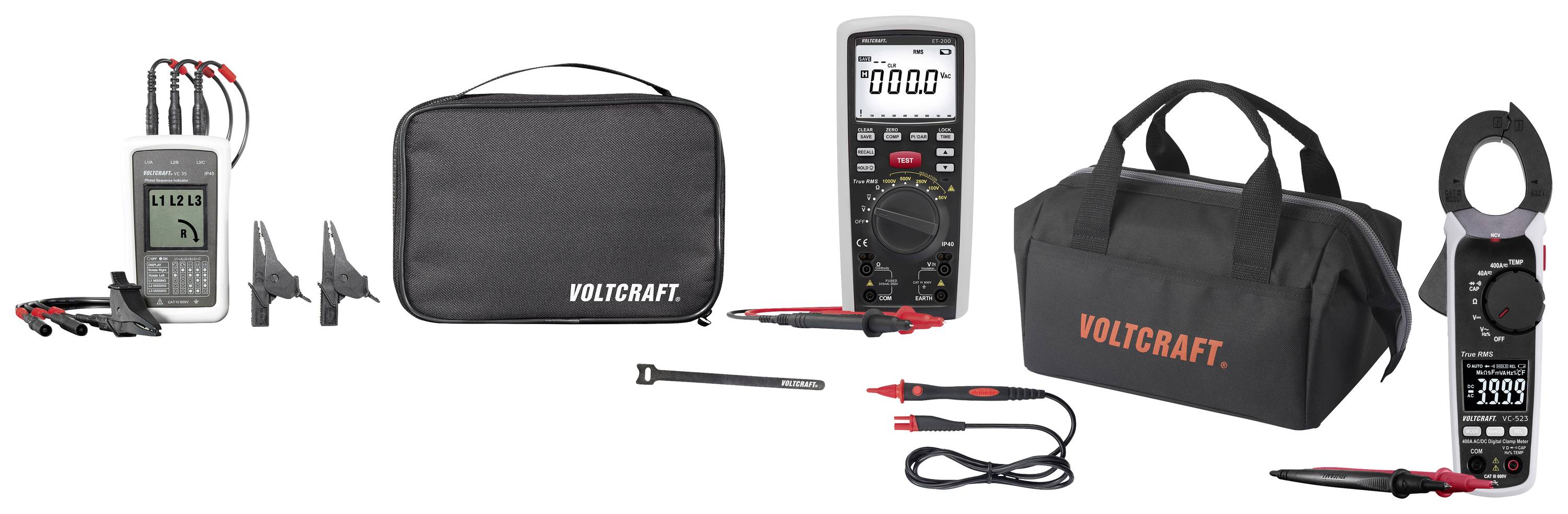 VOLTCRAFT ET-200+VC35-Set Set appareils de mesure moteurs & entraînements 50 V, 100 V, 250 V, 500 V, 1000 V 20 GΩ