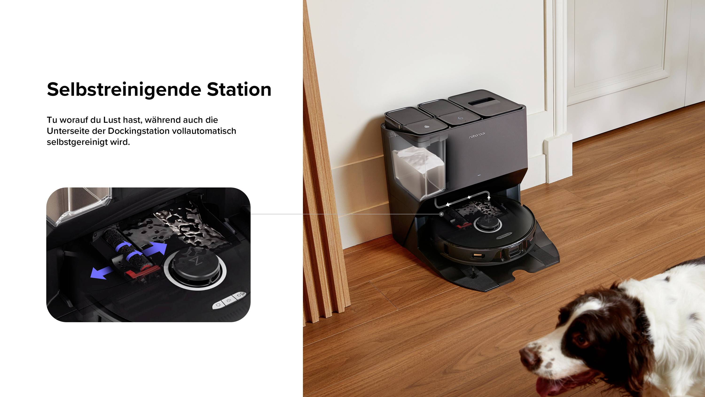 Roborock S8 Pro Ultra Robot aspirateur et nettoyeur noir