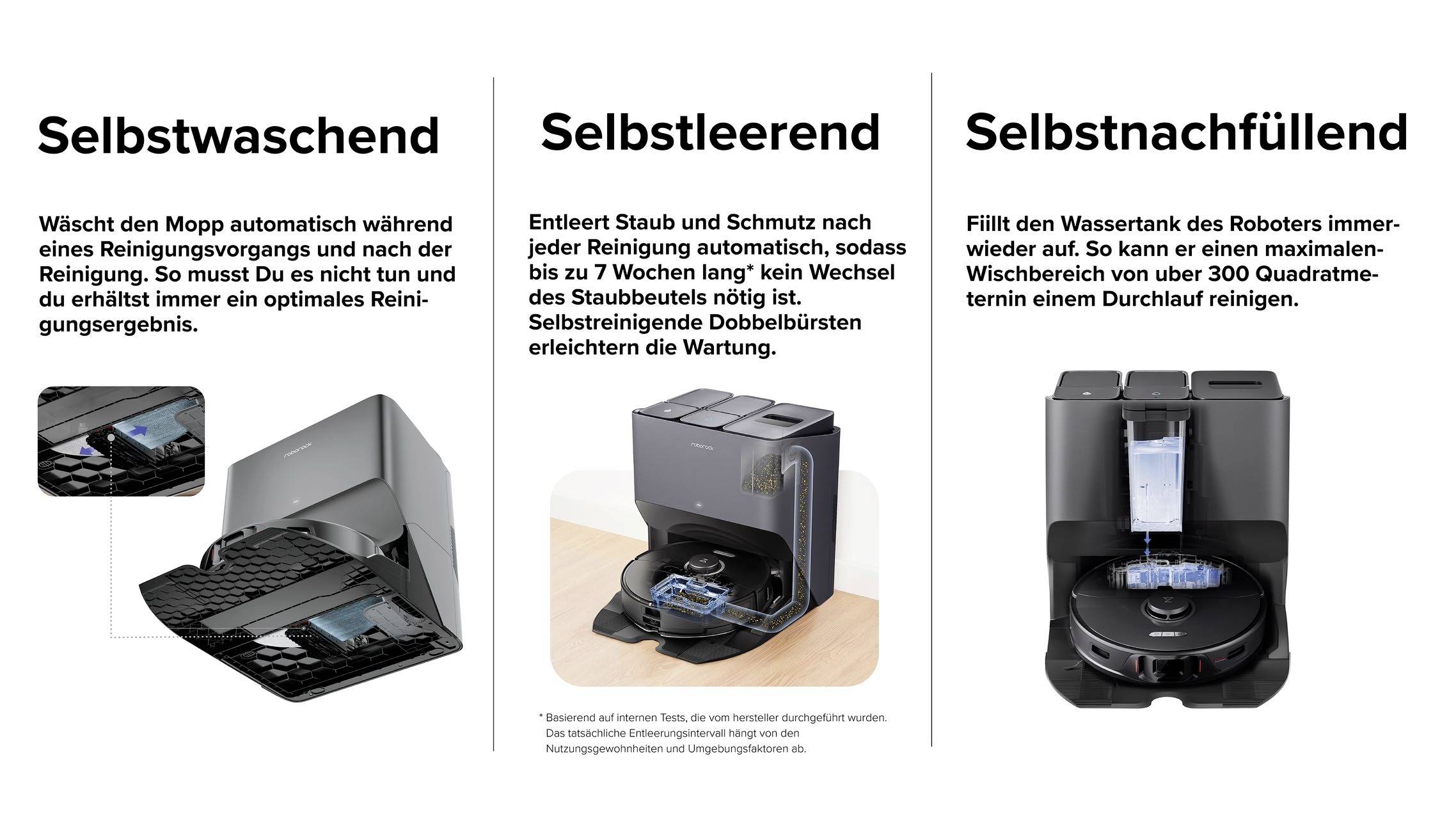 Roborock S8 Pro Ultra Robot aspirateur et nettoyeur noir