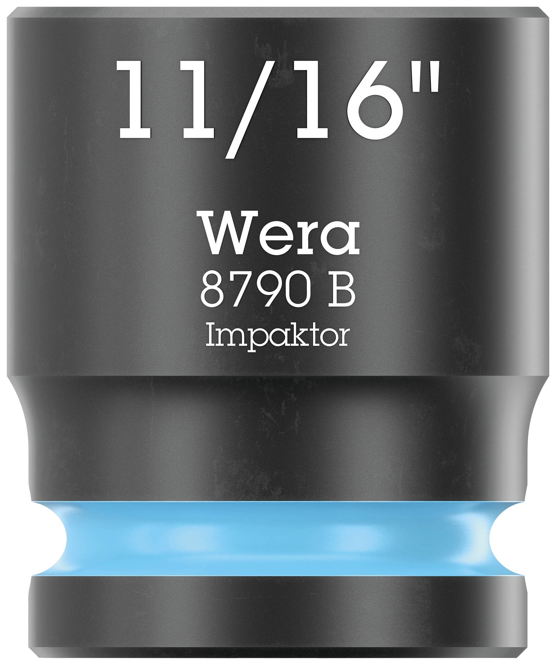 Wera 8790 B Impaktor 05005521001 6 pans extérieurs Douille 11/16" 1 pièce 3/8"