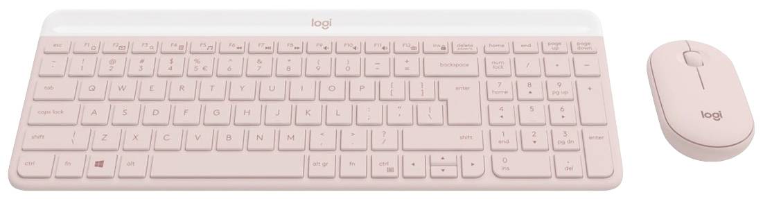 Logitech MK470 Slim Combo Bluetooth Kit souris + clavier allemand, QWERTZ rose