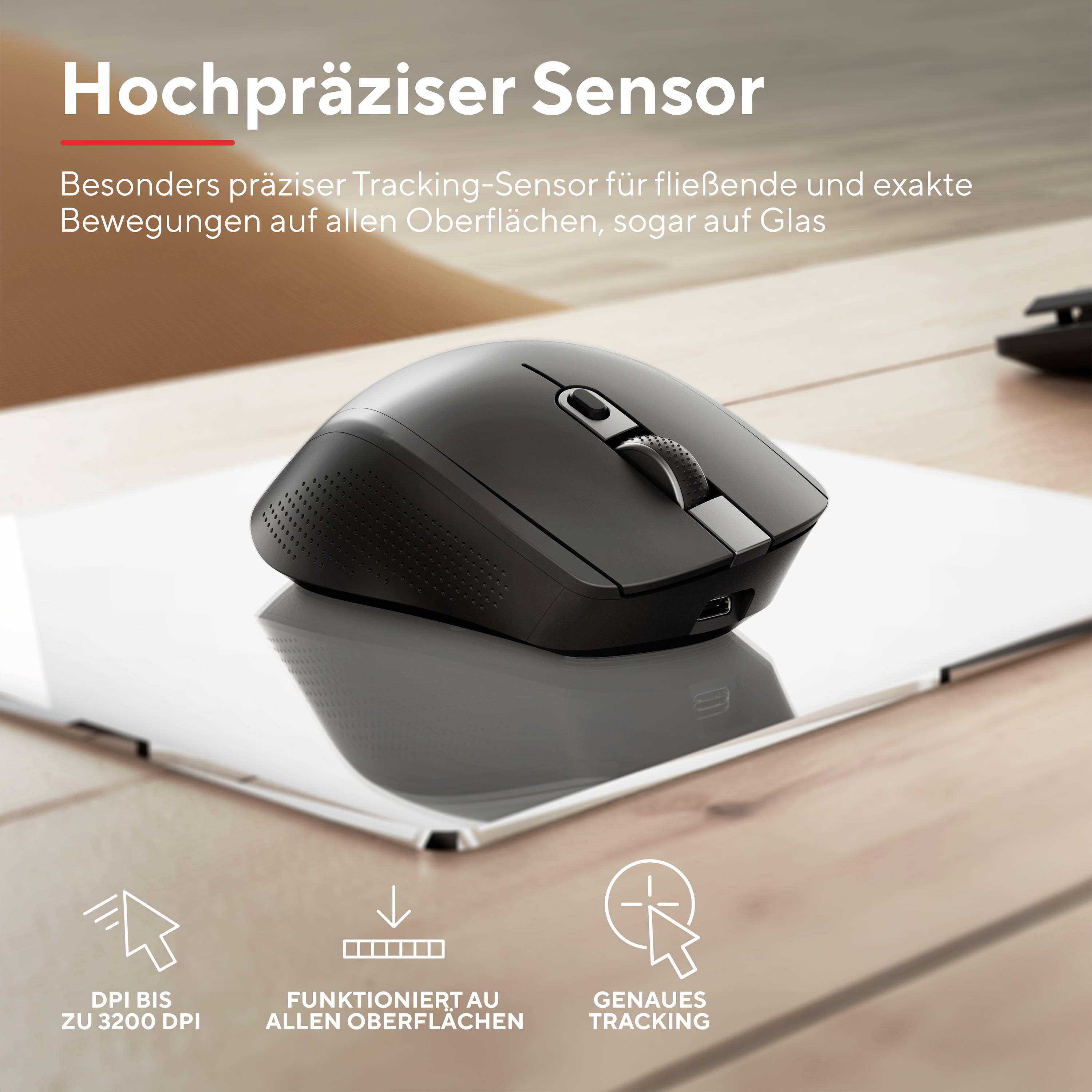 Trust OZAA+ MULTI-CONNECT Souris radio optique noir 6 Boutons 3200 dpi molette intégrée