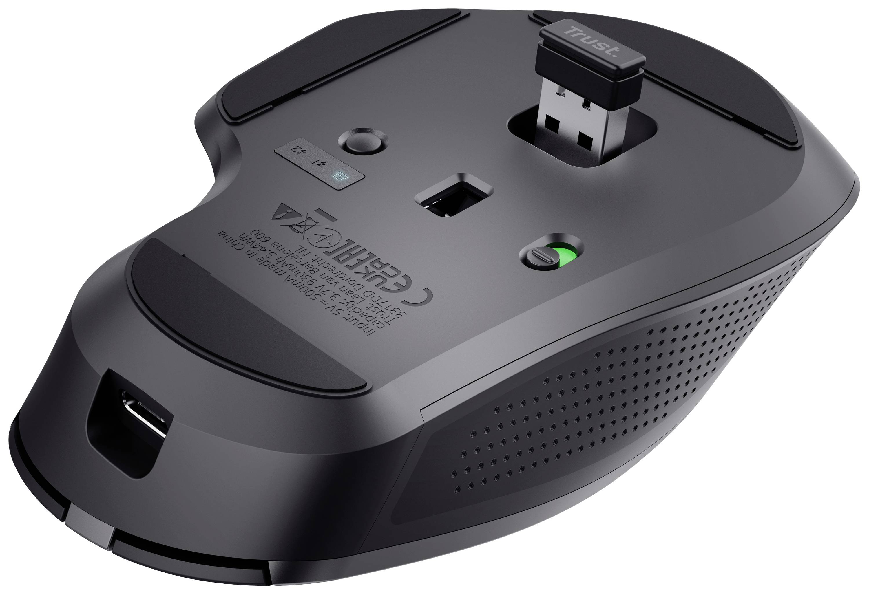 Trust OZAA+ MULTI-CONNECT Souris radio optique noir 6 Boutons 3200 dpi molette intégrée