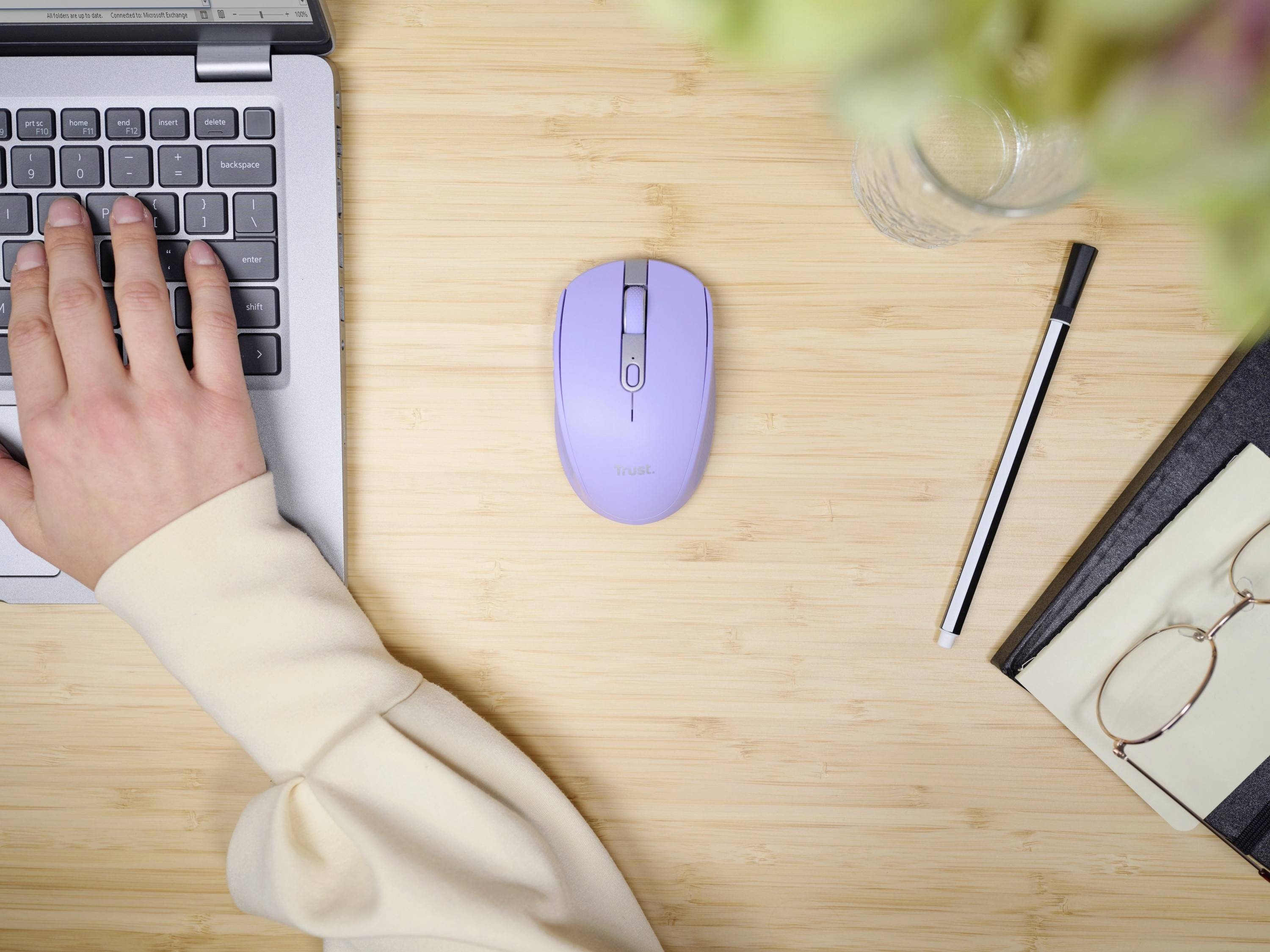 Trust OZAA COMPACT Souris radio optique violet 6 Boutons 3200 dpi molette intégrée