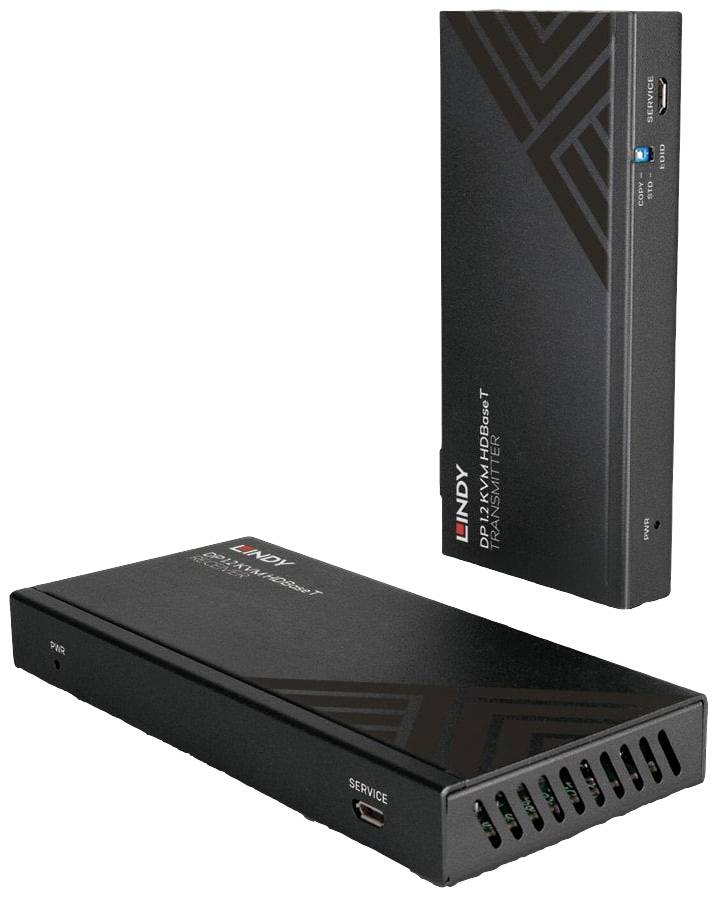 LINDY 39385 1 port Extendeur KVM Display-Port 3840 x 2160 Pixel, 1920 x 1080 Pixel