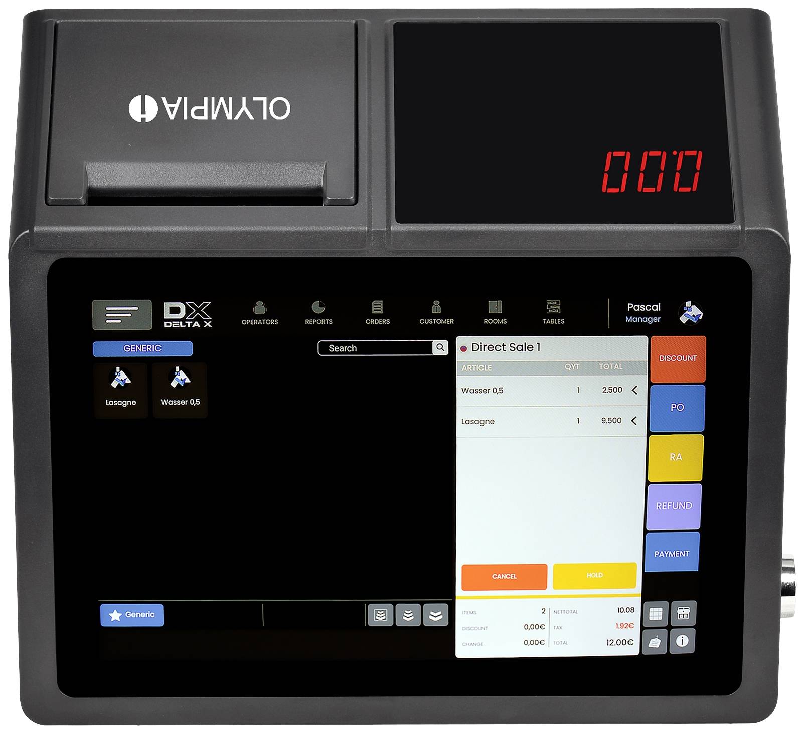 Olympia T110 Caisse enregistreuse noir