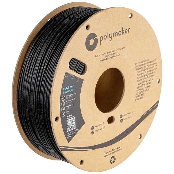 Polymaker PA08001 Filament LW-PLA mat, faible densité 1.75 mm 800 g noir PolyLite™ 1 pc(s) Polymaker PA08001 Filament LW-PLA mat, faible densité 1.75 mm 800 g noir PolyLite™ 1 pc(s)