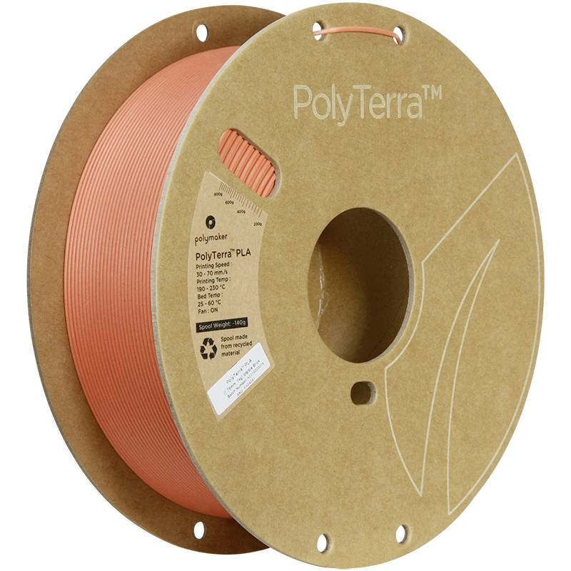 Polymaker PA04041 Marble Filament PLA faible teneur en plastique, mat, multicolore 1.75 mm 1000 g Marble Brick PolyTerra™ 1 pc(s)