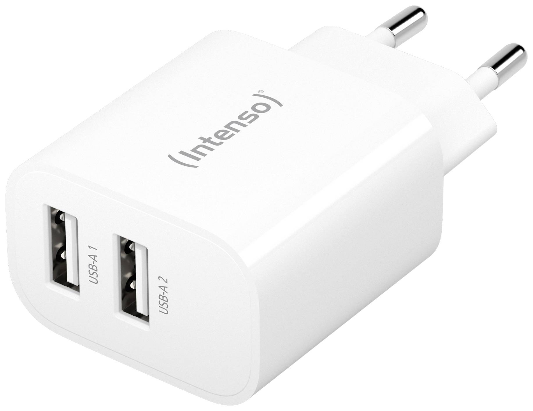 Intenso W24AA Chargeur USB 24 W 2x USB-A blanc intérieure