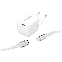 Intenso W30C GaN + C315L Chargeur USB 30 W 1x USB-C®, 1x Apple Lightning blanc intérieure GaN, USB Power Delivery (USB-PD) Intenso W30C GaN + C315L Chargeur USB 30 W 1x USB-C®, 1x Apple Lightning blanc intérieure GaN, USB Power Delivery (USB-PD)